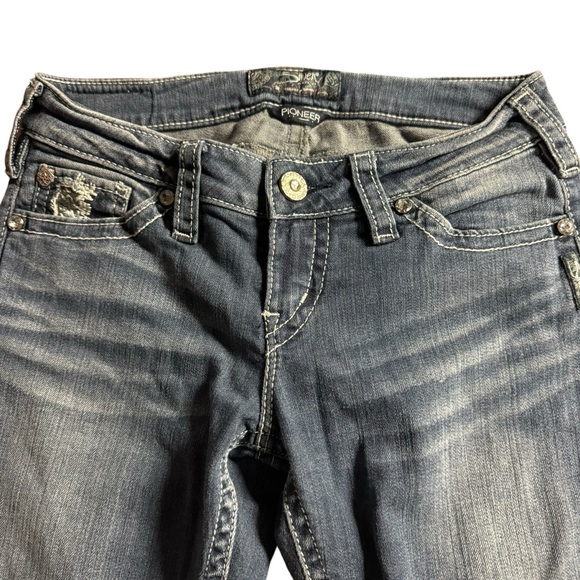 Silver Jeans Pioneer womens bootcut distressed jeans size 26/31 - Picture 1 of 13